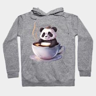 Cute Panda in a Coffee Mug Hoodie